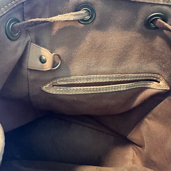 Authentic Louis Vuitton Monogram Leather Canvas Backpack - Picture 8 of 9